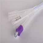 Fr 06 Fr 26 Silicone 3 Way Foley Catheter อุปกรณ์การแพทย์แบบใช้แล้วทิ้ง