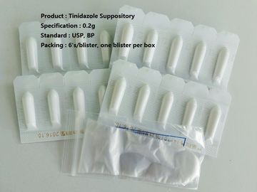 0.2 g Tinidazole เหน็บยา Nitroimidazole ยาต้านจุลชีพสำหรับช่องคลอด