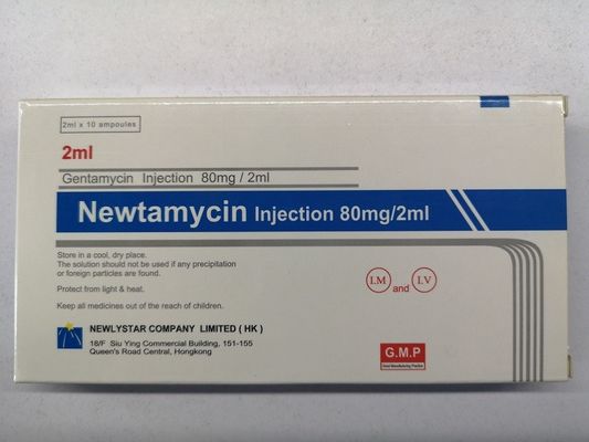 Gentamycin Sulfate Injection Small Volume Parenteral Antibiotics 40mg / 2ml 80mg / 2ml