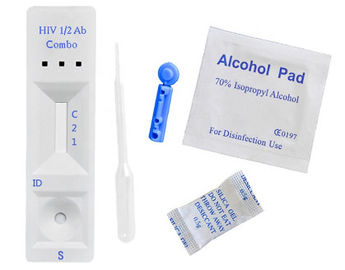 ชุดใบรับรอง Hiv ชุดทดสอบ / การทดสอบเลือด 2 อุปกรณ์ทดสอบ Rapid Rapid NCU / Ml Hiv
