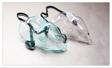 หน้ากากออกซิเจน Nebulizer อุปกรณ์การแพทย์ Tranparent / Green ทิ้งด้วยหลอด