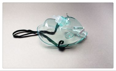 หน้ากากออกซิเจน Nebulizer อุปกรณ์การแพทย์ Tranparent / Green ทิ้งด้วยหลอด