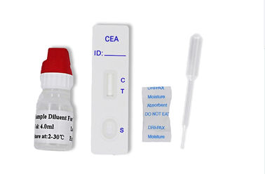 ตลับทดสอบแถบทดสอบอย่างรวดเร็วของ CEA Carcinoembryonic ที่แม่นยำใช้ WB / S / P